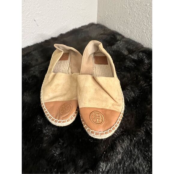 Tory Burch Shoes - Tory Burch Colorblock Women's Size 9 US Beige Nappa Leather Espadrille Flats